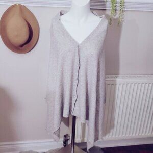 Dean & White 100٪ Premium Pure Cashmere Multi Way Two Sided Button Opening Shawl